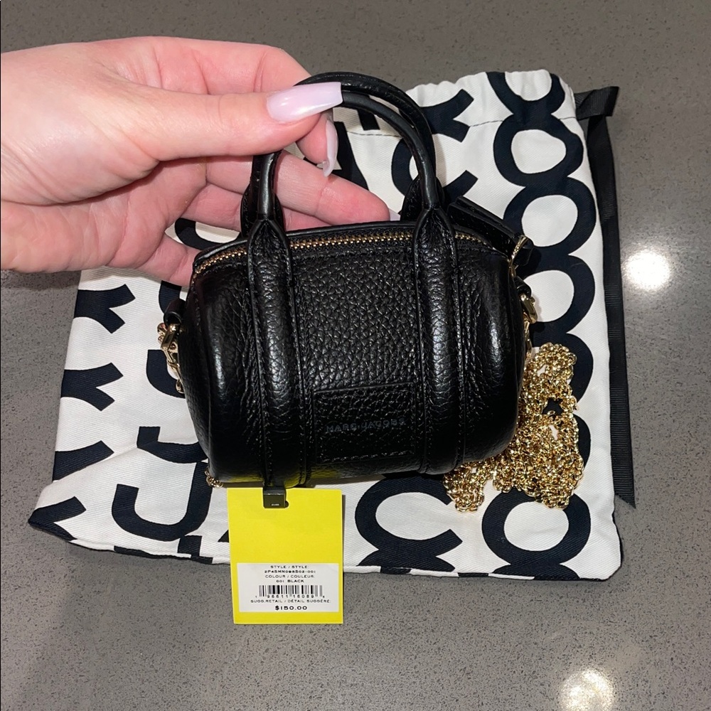 Marc Jacobs Black Mini Bag with Gold Chain